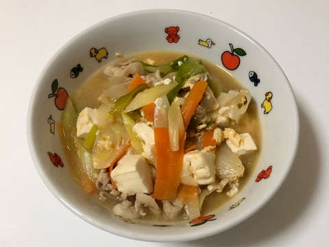 ネギたっぷり！韓国風スープ
